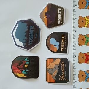 Set of 5 National Park Phone Water Bottle Laptop Tablet Sticker Decal Yosemite